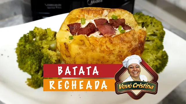 Batata recheada na airfryer